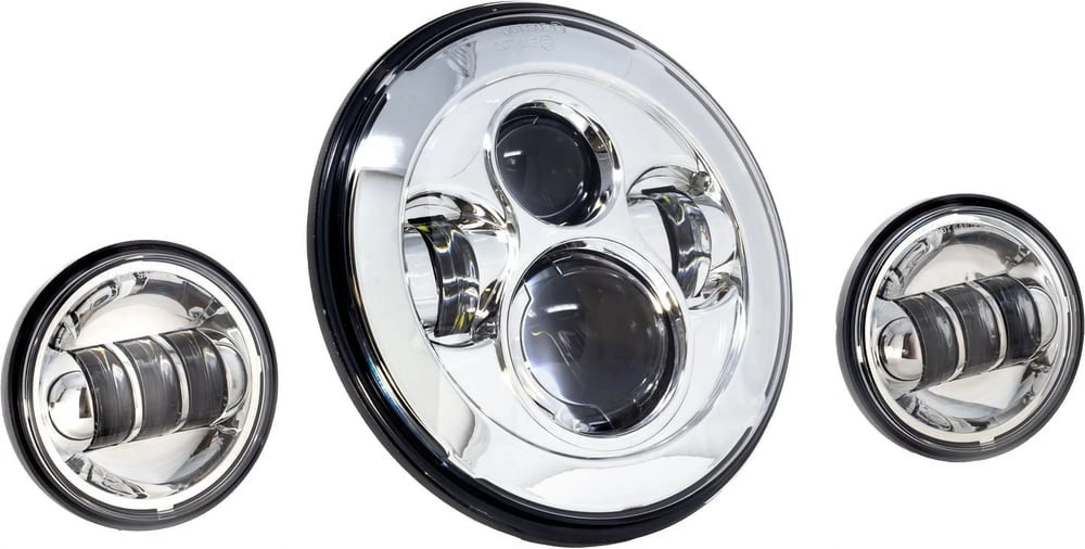 Letric Lighting 7in Led Hdlght W/Pass Lmps Chr