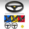 Momo Montecarlo Steering Wheel 350 mm - Black Leather/Yellow Stitch/Black Spokes