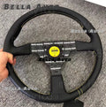 Momo Montecarlo Steering Wheel 350 mm - Black Leather/Yellow Stitch/Black Spokes