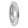 R1 21-25 Ford F-150 4WD Rear Left Drilled & Slotted Black Brake Rotor