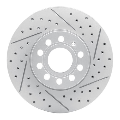 DFC 06-13 Audi S3 (Mexico) Front Right Drilled & Slotted Geoperformance Rotor