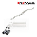 Remus 2014 BMW 3 Series F30/F31 76mm Rolled Edge Chrome Tail Pipe Set (Pair)