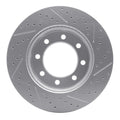 R1 00-02 Dodge Ram 2500 Rear Left Drilled & Slotted Geo-Carbon Rotor