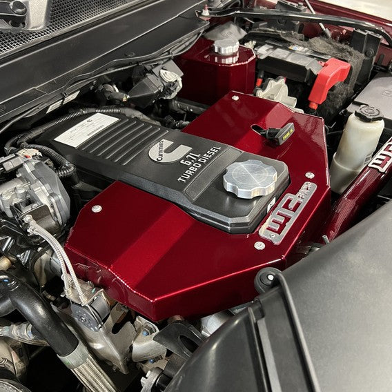 Engine Cover Fabricated Aluminum 13-22 Cummins WCFab Red
