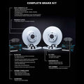 R1 Concepts Brake Rotor- Carbon Coated with Ceramic Pads Hdw Fits Mazda Miata