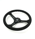 NRG Reinforced Micro Suede Racing Steering Wheel 350mm / 2.5in Deep / 4mm Matte Black Spoke