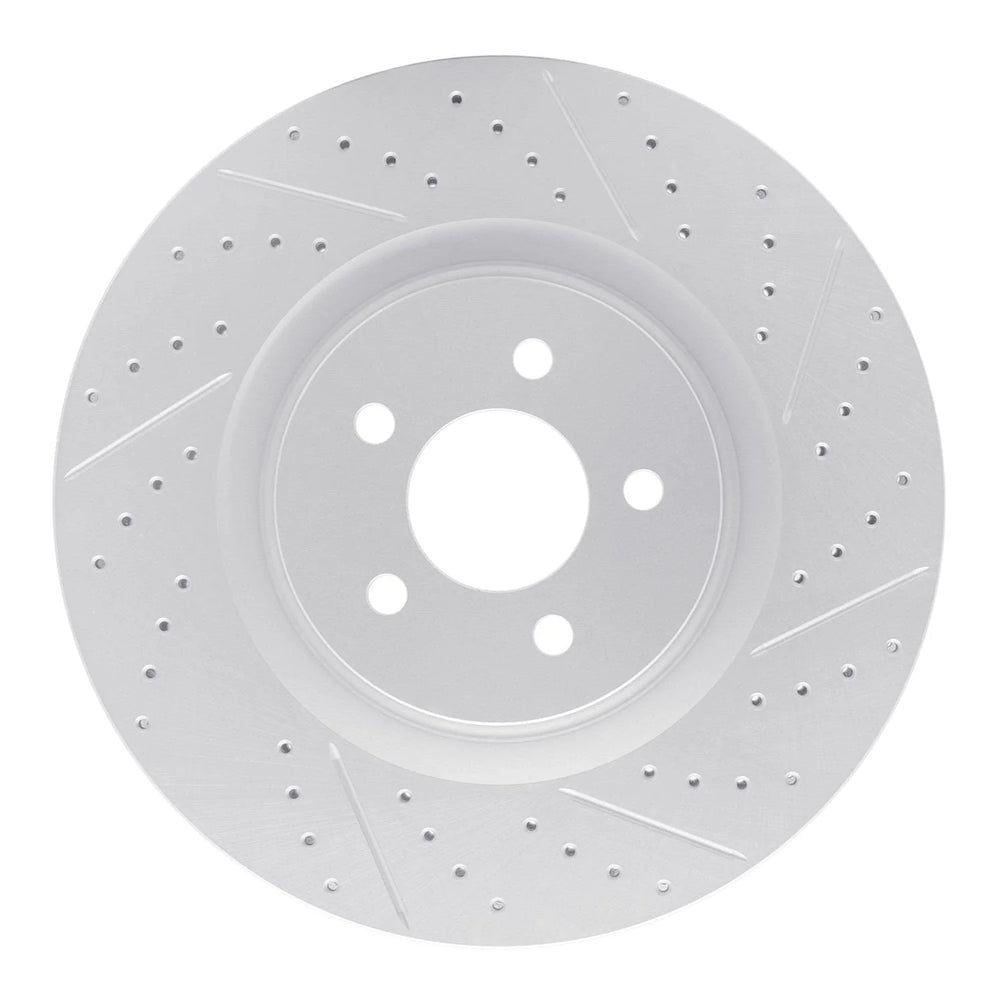R1 07-14 Ford Mustang Front Right Drilled & Slotted Geoperformance Rotor
