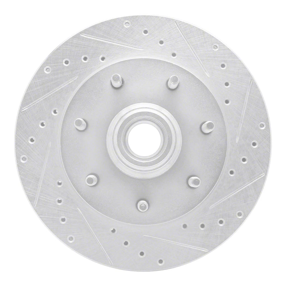 DFC 97-04 Ford F-250 2WD (Excl Super Duty) Front Right Drilled & Slotted Silver Brake Rotor