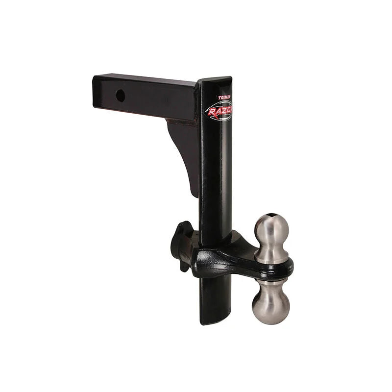 TRIMAX RAZOR 12IN DROP/RISE POWDER COAT BLACK (DOES INCLUDE TOWBALLS)