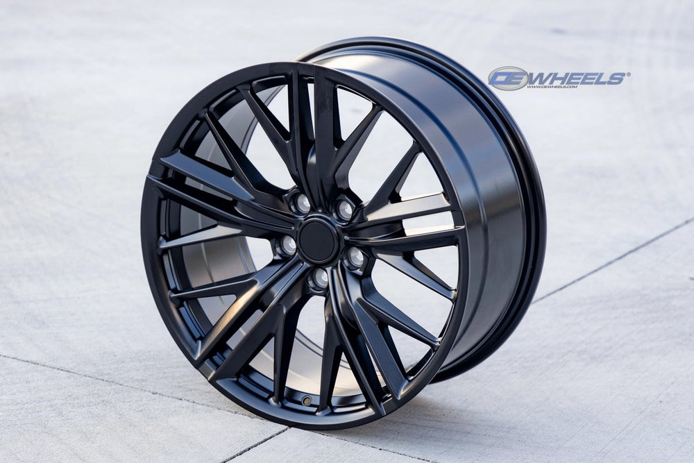 20 IN REPLICA WHEEL CV25 FITS CHEVROLET CAMARO ZL1 RIM 20X9.5 BLACK WHEEL