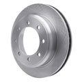 R1 08-25 Ford E-150 Rear Left Drilled & Slotted Black Brake Rotor