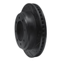 R1 08-25 Ford E-150 Rear Right Drilled & Slotted Black Brake Rotor