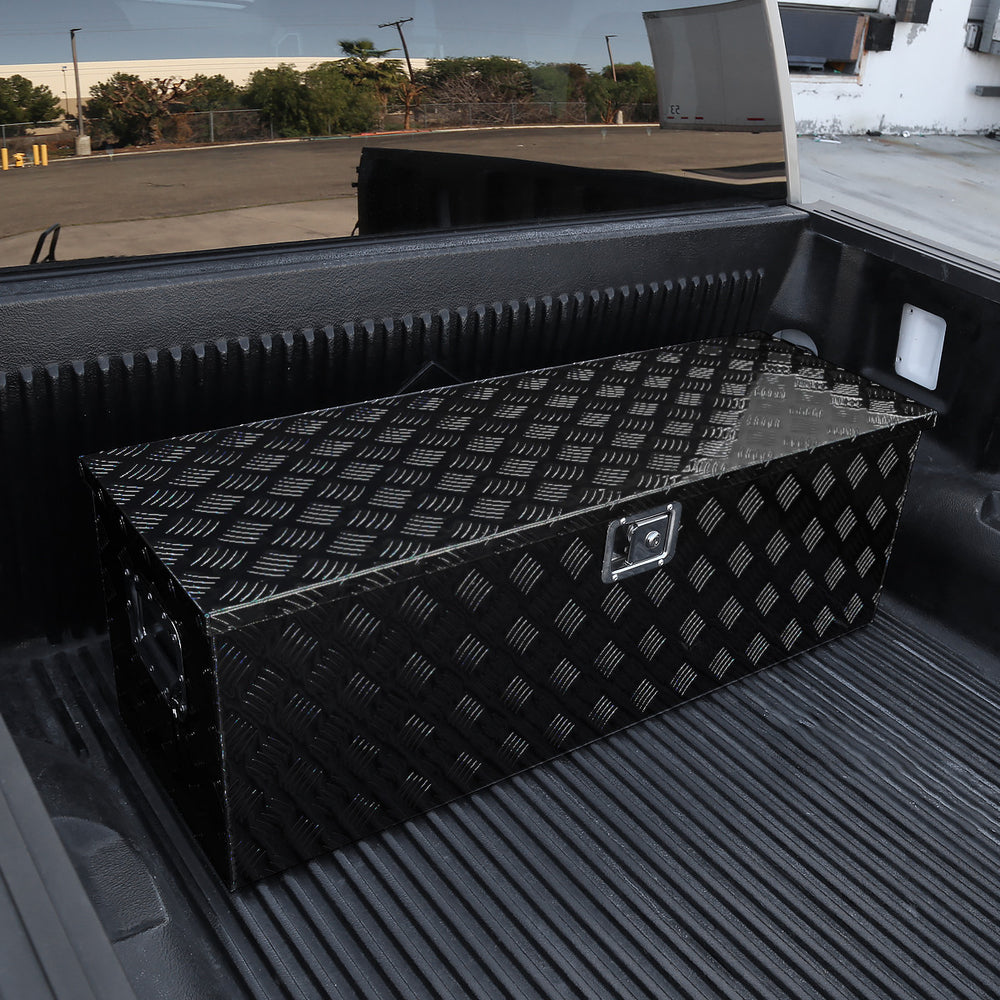 44" HEAVY DUTY BLACK ALUMINUM BOX