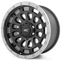 Rough Country 87 Series Wheel Simulated Beadlock Black/Machined 17x8.5 6x5.5 0mm