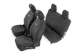 ~(12.7 lbs. 27X20X8)~ Jeep Neoprene Seat Cover Set Black [13-18 Wrangler JK 2 Door]