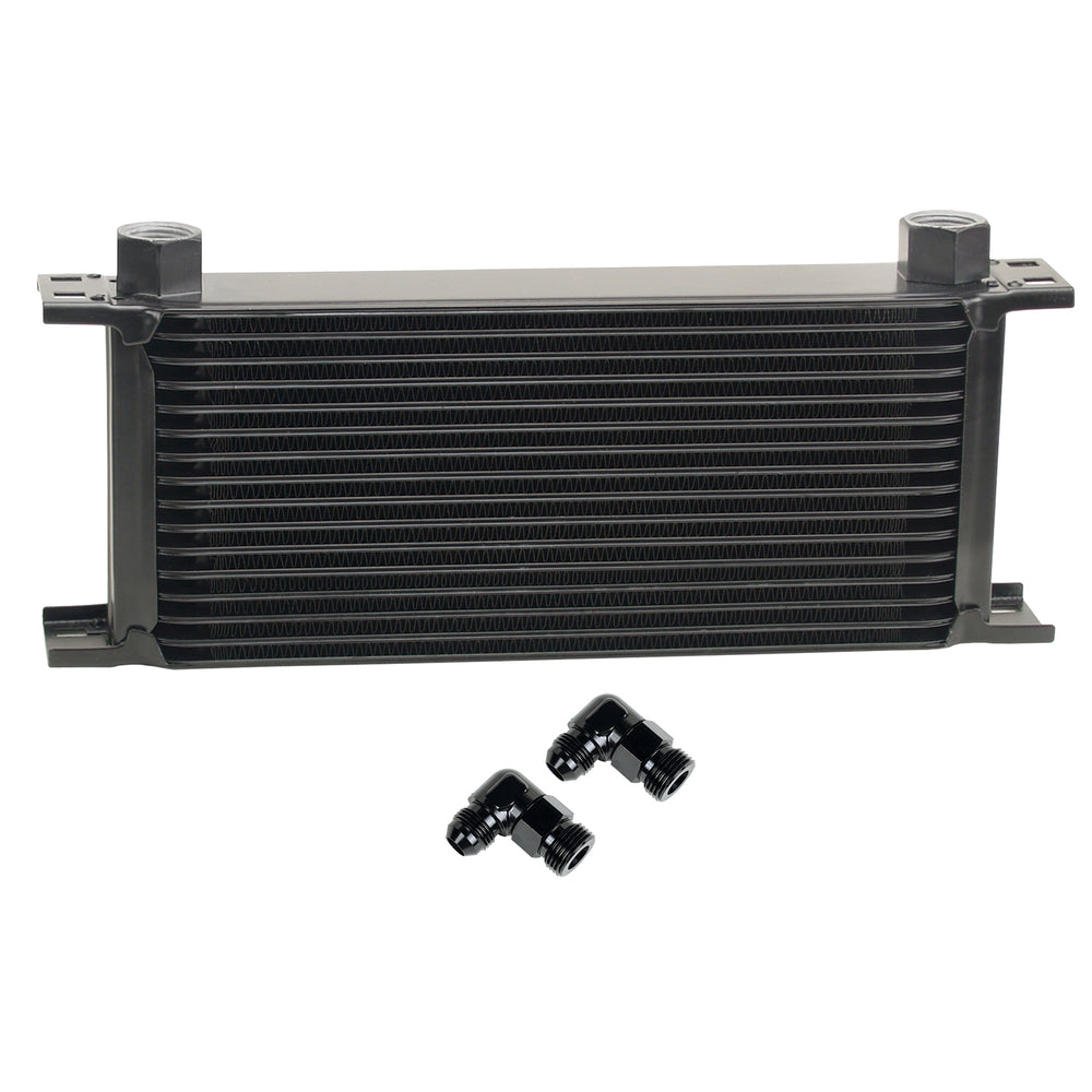16 ROW SERIES 10000 STACK PLATE COOLER 90DEG SWIVEL 6AN FITTING ALUMINUM