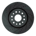 R1 19-22 Dodge Ram 1500 Pickup Front Left Slotted Black Brake Rotor