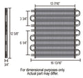 ~(9.9 lbs. 17X13X5)~ Dual Circuit Trans/Engine Cooler Universal Applications