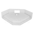 RADIUS SHOWER PAN 34 X 34 FRONT CENTER DRAIN WHITE