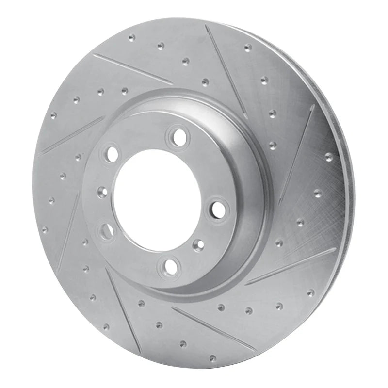 R1 00-06 Jaguar XJR Front Left Slotted Black Brake Rotor