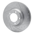 R1 00-06 Jaguar XJR Front Left Slotted Black Brake Rotor