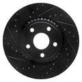 R1 11-25 Dodge Durango Front Left Drilled & Slotted Black Brake Rotor