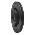 R1 11-25 Dodge Durango Front Left Drilled & Slotted Black Brake Rotor
