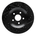 R1 11-25 Dodge Durango Front Left Drilled & Slotted Black Brake Rotor