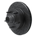 R1 94-03 Ford E-150 Econoline Front Left Drilled & Slotted Black Brake Rotor