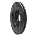 R1 11-25 Dodge Durango Front Right Drilled & Slotted Black Brake Rotor