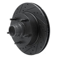 R1 94-03 Ford E-150 Econoline Front Left Drilled & Slotted Black Brake Rotor