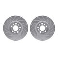 R1 13-23 Chrysler 200 Front Drilled & Slotted Silver Brake Rotor Set