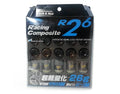 Project Kics 12X1.25 Black R26 Lug Nuts - 16+4