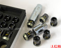 Project Kics 12X1.25 Black R26 Lug Nuts - 16+4