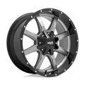 MO970 17x8 8x165.10 GLOSS GREY CENTER W/ GLOSS BLACK LIP (0 mm)