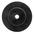 R1 71-81 Chrysler Newport Front Left Drilled & Slotted Black Brake Rotor