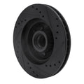 R1 71-81 Chrysler Newport Front Left Drilled & Slotted Black Brake Rotor