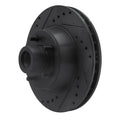 R1 71-81 Chrysler Newport Front Left Drilled & Slotted Black Brake Rotor