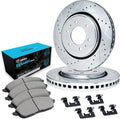 R1 E- Line Series Brake Rotor - D/S - Silver w/ Ceramic Pads Hdw Fits Toyota 4Runner