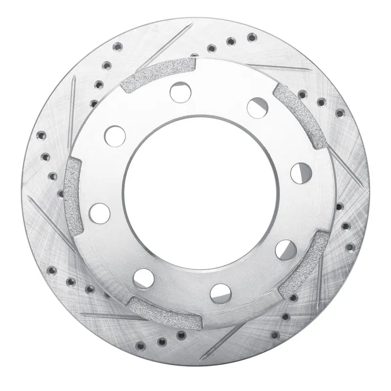 R1 01-10 Chevrolet Express 3500 Rear Left Drilled & Slotted Silver Brake Rotor