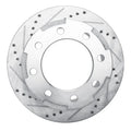 R1 01-10 Chevrolet Express 3500 Rear Left Drilled & Slotted Silver Brake Rotor