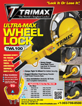 ULTRA MAX ADJUSTABLE WHEEL LOCK W/ HEAVY STEEL DISC COVERING LUG NUTS