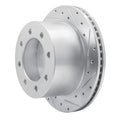 R1 01-10 Chevrolet Silverado 3500 HD Rear Right Drilled & Slotted Silver Brake Rotor