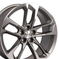 20 IN REPLICA WHEEL CV29 FITS CHEVROLET CAMARO RIM 20X9.5 GUNMETAL MACH