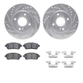 R1 11-19 Ford Fiesta Front Drilled & Slotted Silver Brake Rotor Set w/Optimum OE Pads and Hardware