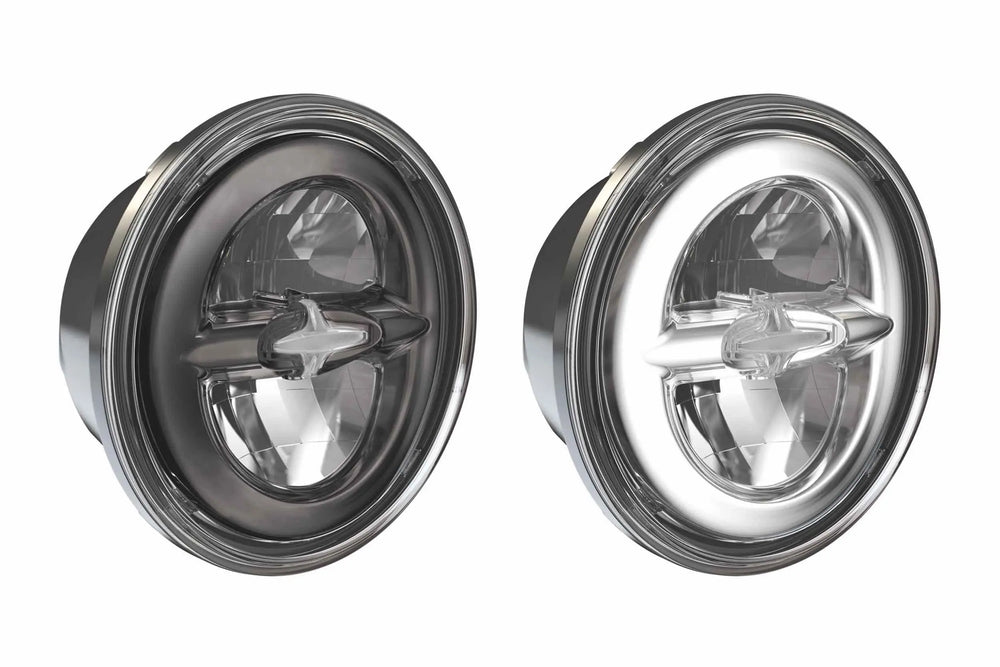 8620 MODEL 12V DOT/ECE HIGH/LOW BEAM REFLECTOR HEADLIGHT W/CHROME INNER BEZEL