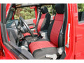 Seat Cover Kit, Front, Neoprene, Black/Red; 11-18 Jeep Wrangler