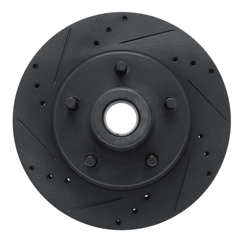 R1 73-73 Ford Gran Torino Front Left Drilled & Slotted Black Brake Rotor