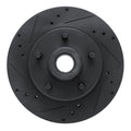R1 73-73 Ford Gran Torino Front Left Drilled & Slotted Black Brake Rotor