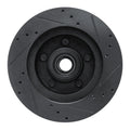 R1 73-73 Ford Gran Torino Front Left Drilled & Slotted Black Brake Rotor